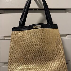 Versace parfums large Elegant Gold Tote Bag
